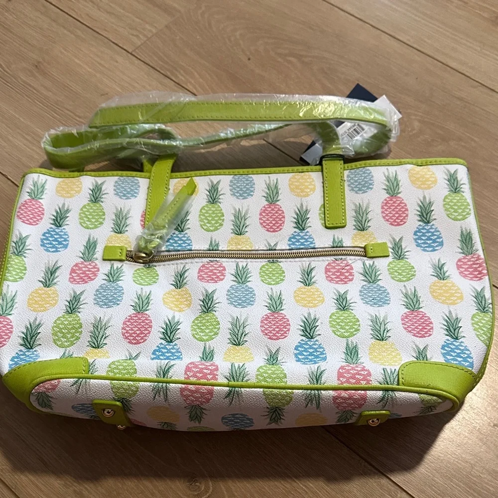 Dooney & Bourke Pastel Pineapple Tote - Green Accents - Picture 2 of 3